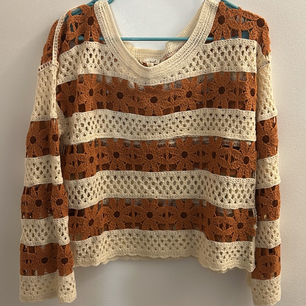 Striped Crochet Sweater